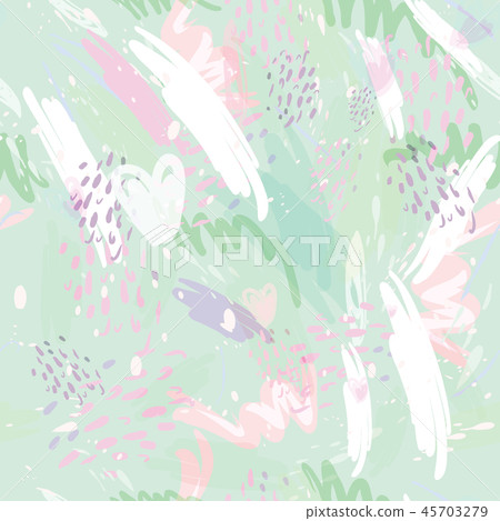 Military camouflage texture with trees, branches, grass and watercolor stains Military camouflage texture with trees, branches, grass and watercolor stains 45703279
