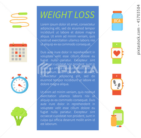 Weight Loss Poster Icons Set Vector Illustration Weight Loss Poster Icons Set Vector Illustration 45703584