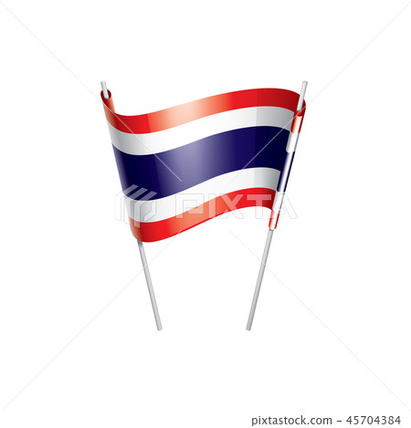 Thailand flag, vector illustration on a white background Thailand flag, vector illustration on a white background 45704384