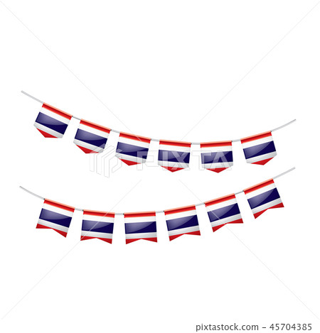Thailand flag, vector illustration on a white background Thailand flag, vector illustration on a white background 45704385