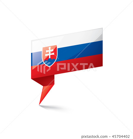 Slovakia flag, vector illustration on a white background Slovakia flag, vector illustration on a white background 45704402