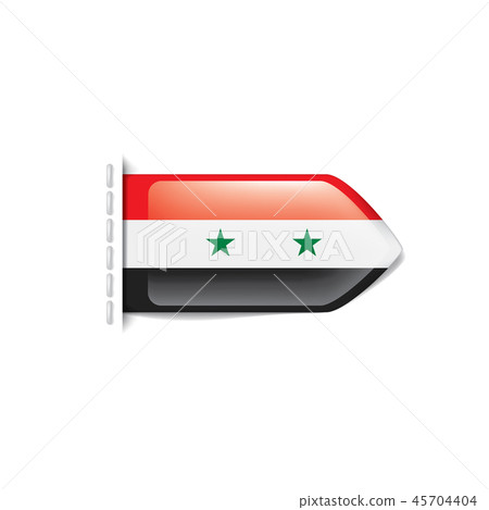 Syria flag, vector illustration on a white background Syria flag, vector illustration on a white background 45704404