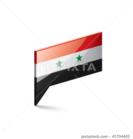 Syria flag, vector illustration on a white background Syria flag, vector illustration on a white background 45704405