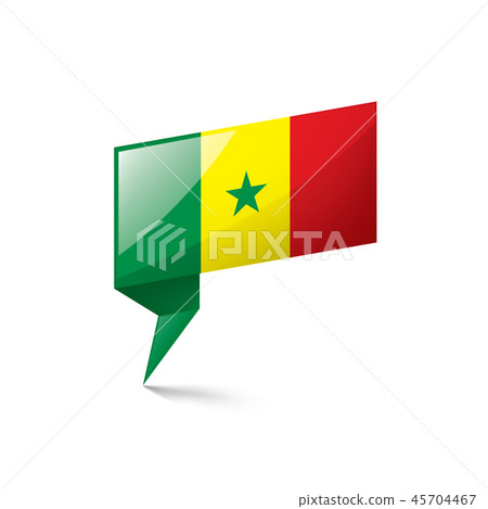 Senegal Flag Vector Illustration On A White Stock Illustration 45704467 Pixta