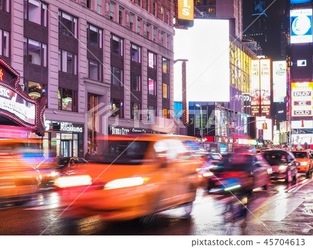 New York Times Square night view New York Times Square night view 45704613