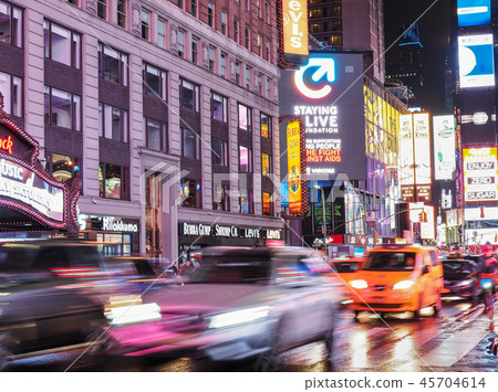 New York Times Square night view New York Times Square night view 45704614