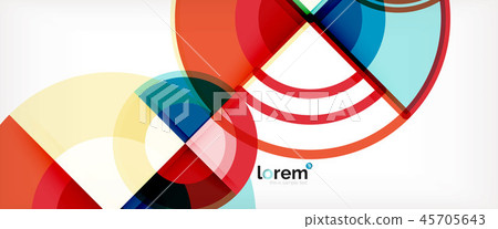Circle abstract background, bright colorful round geometric shapes Circle abstract background, bright colorful round geometric shapes 45705643