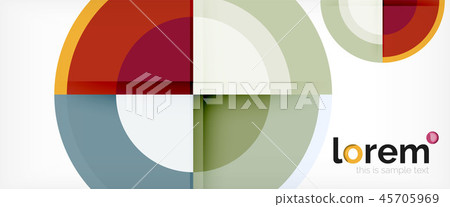 Multicolored round shapes abstract background 45705969
