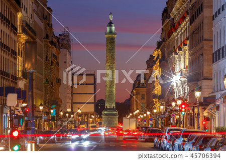 Paris. Vendome Square at sunset. Paris. Vendome Square at sunset. 45706394