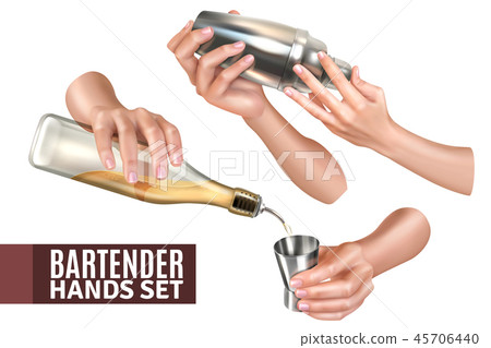 Bartender Hands Set 45706440