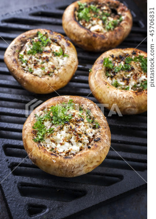 Traditional Italian Mushroom C stuffed with Feta 45706831