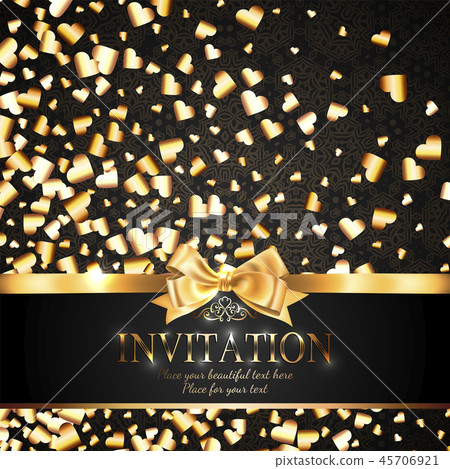 Gorgeous and shiny invitation card 45706921