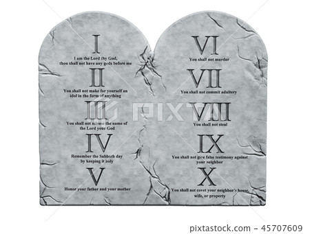 The Ten Commandments, 3D rendering The Ten Commandments, 3D rendering 45707609