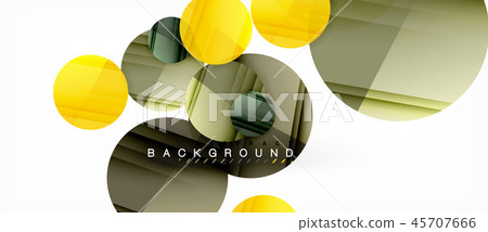 Glossy colorful circles abstract background, modern geometric design Glossy colorful circles abstract background, modern geometric design 45707666