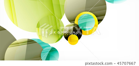 Glossy colorful circles abstract background, modern geometric design Glossy colorful circles abstract background, modern geometric design 45707667