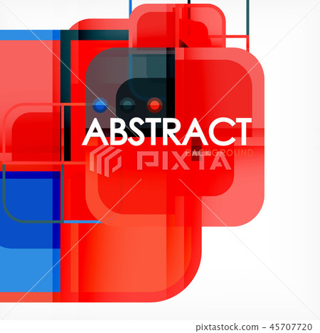 Colorful round squares modern geometric background Colorful round squares modern geometric background 45707720