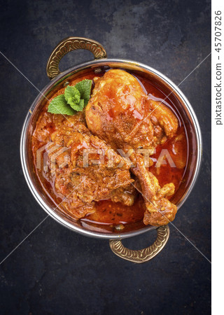 Traditional Indian Chicken Tikka Masala as close-u Traditional Indian Chicken Tikka Masala as close-u 45707826