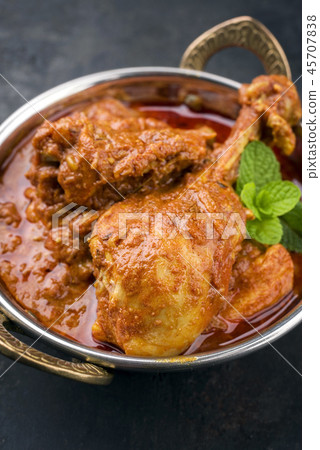 Traditional Indian Chicken Tikka Masala as close-u Traditional Indian Chicken Tikka Masala as close-u 45707838