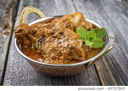 Traditional Indian Chicken Tikka Masala as close-u 45707843