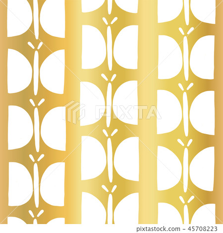 Gold foil butterfly seamless vector pattern Gold foil butterfly seamless vector pattern 45708223