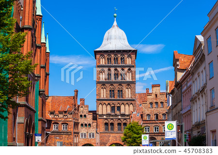 Burgtor Gate in Lubeck, Germany Burgtor Gate in Lubeck, Germany 45708383