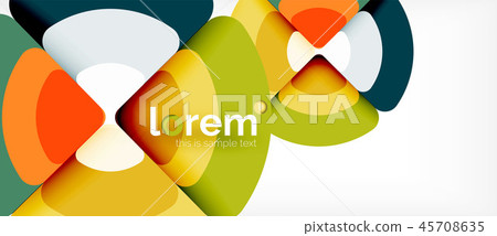 Circles and triangles geometric abstract background. Trendy abstract layout template for business or 45708635