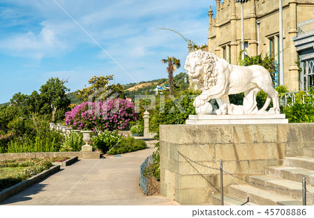 One of the Medici lions at the Vorontsov Palace in Alupka, Crimea One of the Medici lions at the Vorontsov Palace in Alupka, Crimea 45708886
