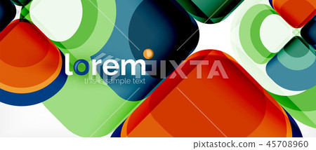Abstract background - geometric multicolored round shapes composition. Trendy abstract layout 45708960