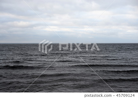 Dark cloud over sea. Dark cloud over sea. 45709124