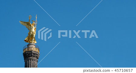 The Golden Statue of Victoria On Top of The Victory Column in Berlin, Germany 45710657