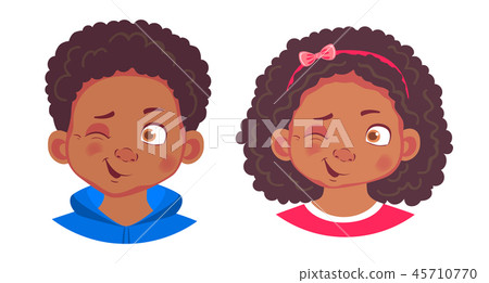 portrait of african boy and girl portrait of african boy and girl 45710770