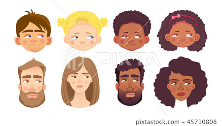 emotions of human face set emotions of human face set 45710808