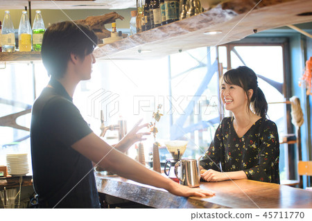 Cafe takeout coffee OL business woman clerk 45711770