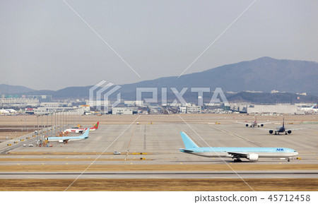 飛機，控制塔，仁川國際機場，Youngjong島，仁川 45712458