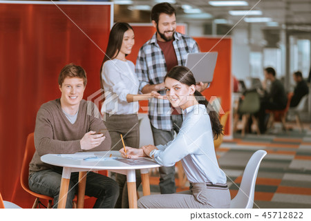 Professional two colleagues planning business development 45712822