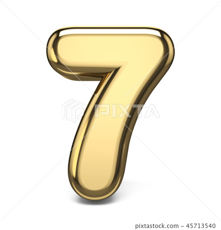Golden number 7 SEVEN 3D Golden number 7 SEVEN 3D 45713540