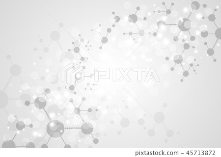 Abstract molecules medical background. 45713872