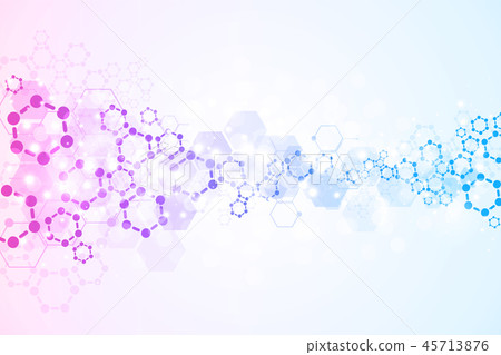 Abstract molecules medical background. 45713876