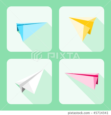 Collection of paper airplanes graphic design  45714341