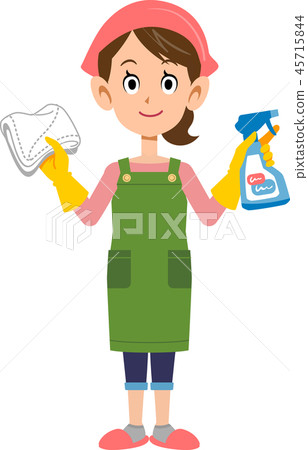 家庭主婦女人清潔家務 45715844