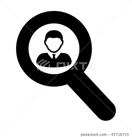 Person search icon vector male user profile avatar 45716753