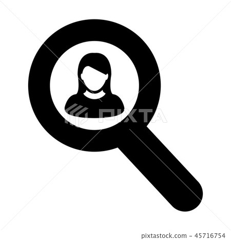 People search icon vector female person avatar  45716754