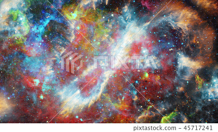 Beautiful nebula and galaxy in space Beautiful nebula and galaxy in space 45717241