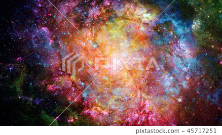 Beautiful nebula and galaxy in space Beautiful nebula and galaxy in space 45717251