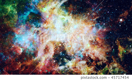 Nebula and stars in outer space. Nebula and stars in outer space. 45717454