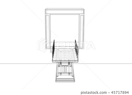 Dock leveler concept. Vector Dock leveler concept. Vector 45717894