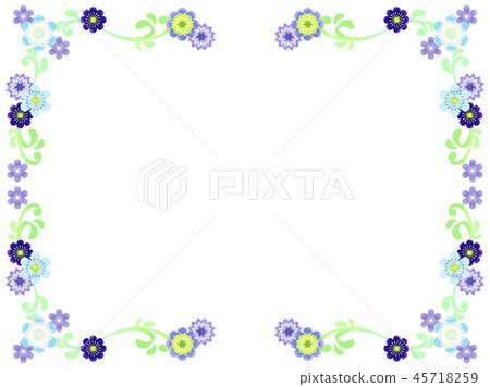 Snowy Grass Flower Frame 45718259