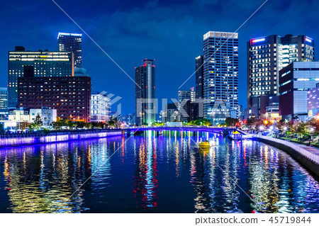 Night view of Tamae Bridge from Tanuki Bridge Night view of Tamae Bridge from Tanuki Bridge 45719844
