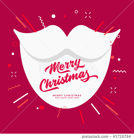 Santa white beard Christmas Greetings. Santa white beard Christmas Greetings. 45720784