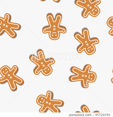 Gingerbread christmas cookies seamless pattern. 45720793
